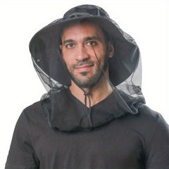 Outdoor Mesh Anti Mosquito Hat Sunscreen Quick Drying Bucket Hat for Men