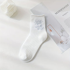 5 Pairs Women's Floral Print Socks
