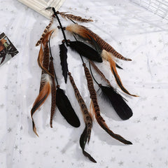 Bohemian Faux Feather Hair Ornament Hippie Style Hairband