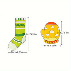 Colorful Paper Socks & Gloves Matching Game Toy for Christmas Halloween
