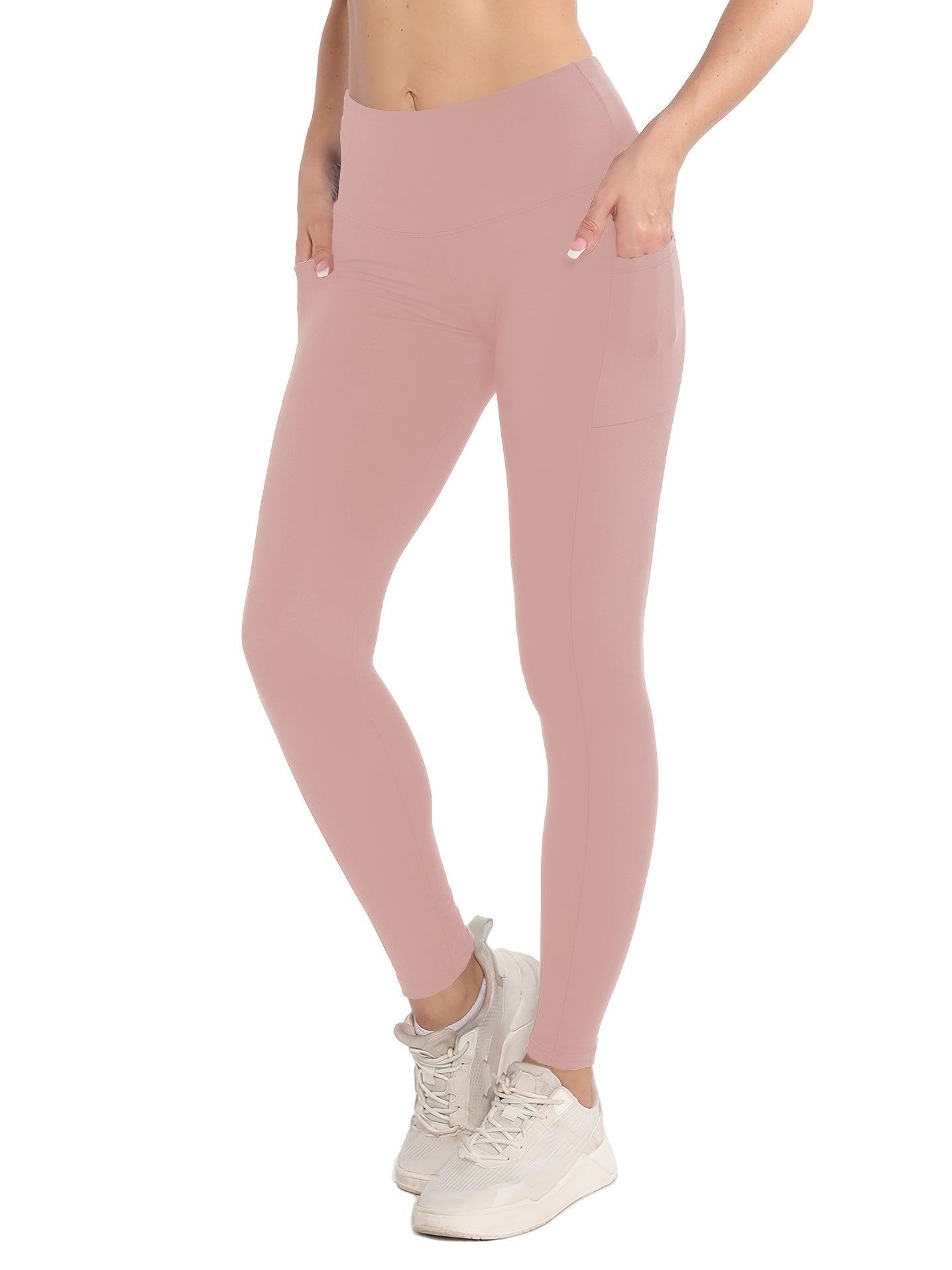 High Stretch Solid Yoga Leggings for Women Running Fitness Workout Activewear