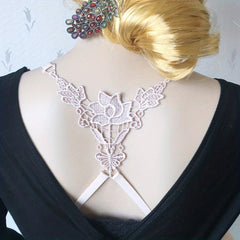 Floral Jacquard Bra Straps Back Cross Invisible Women's Lingerie & Underwear