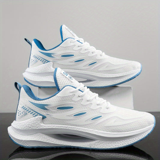 Men's Striped Lace up Running Shoes Anti-Skid Sneakers