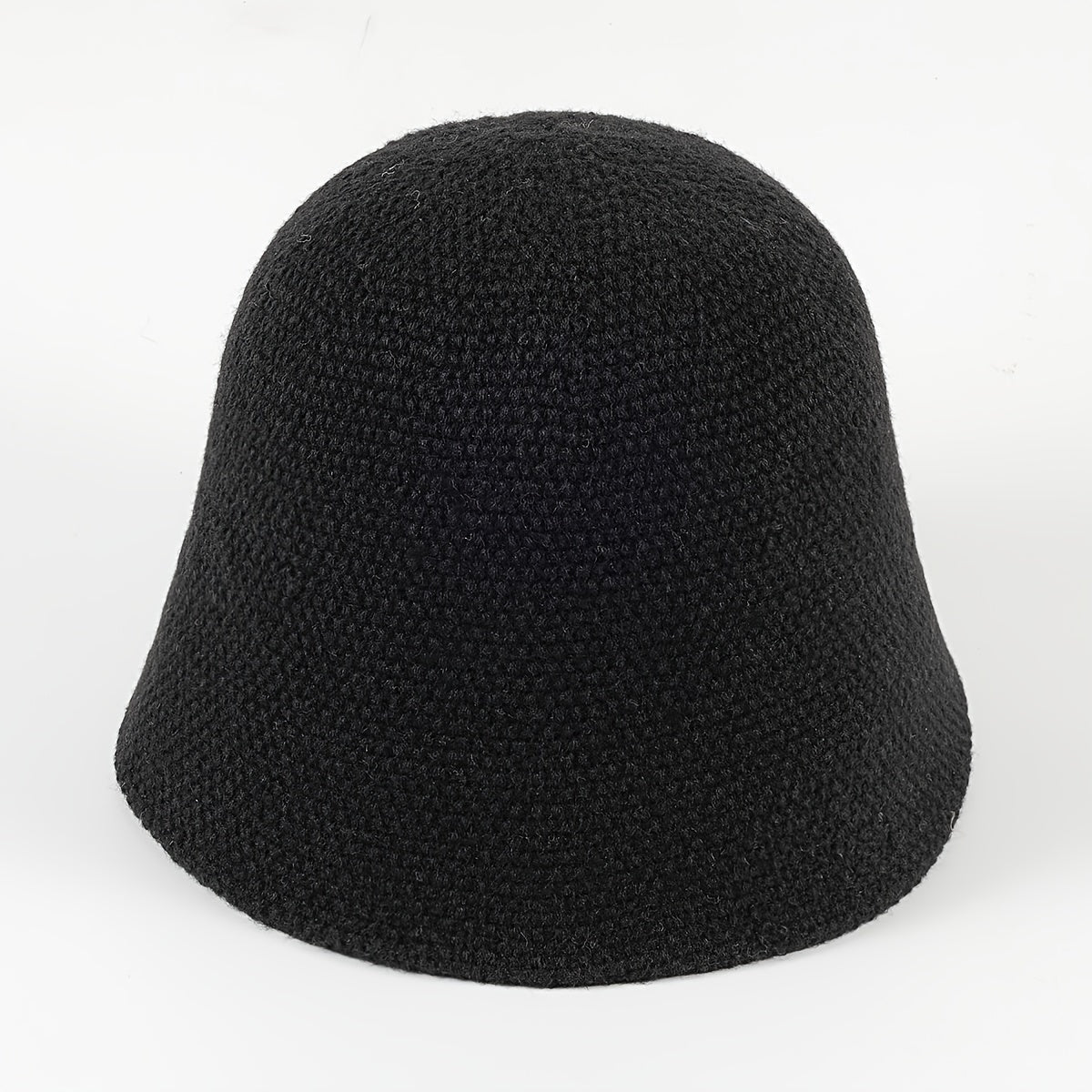 Solid Knitted Bucket Hat for Women and Men