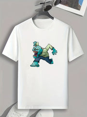 Men's Zombie Print T-shirt for Summer Outdoor
