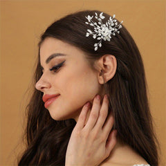 Floral Head Piece Rhinestone Hairpin Wedding Hair Accessories
