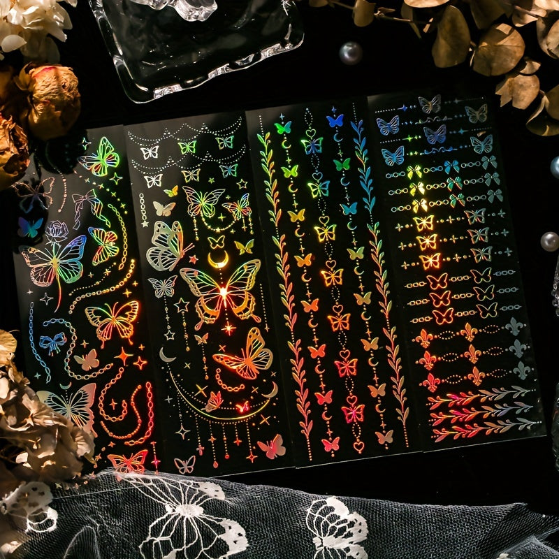 Galaxy Series 3D Hot Silver Scrapbook Stickers Set