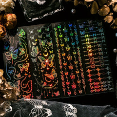 Galaxy Series 3D Hot Silver Scrapbook Stickers Set