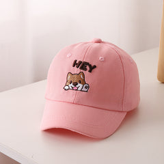 Kids Cartoon Puppy Embroidery Baseball Cap Sun Protection Sunshade Ha