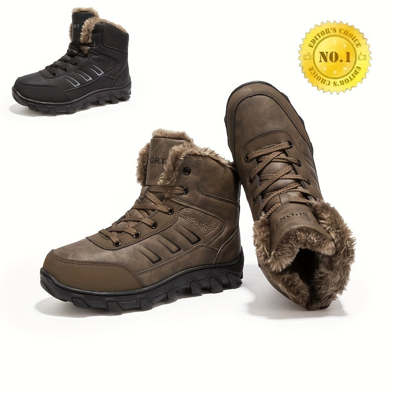 Men's Winter Snow Boots Waterproof Insulated Warm Outdoor Ankle Boots