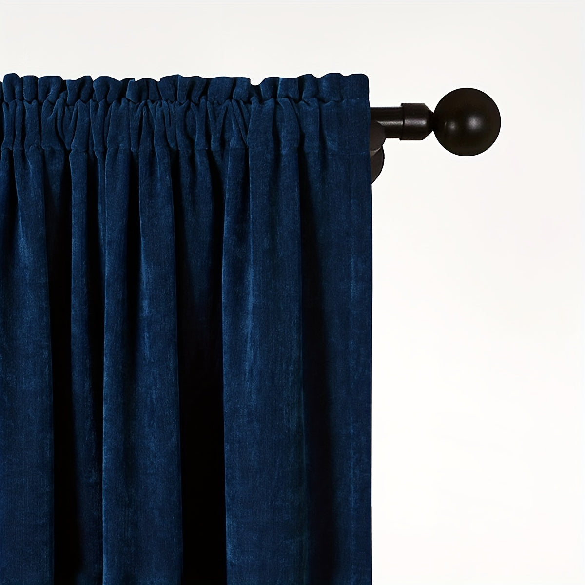 1pc Fleece Thickened Curtain Rod Pocket Living Room Bedroom Decor