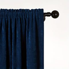 1pc Fleece Thickened Curtain Rod Pocket Living Room Bedroom Decor