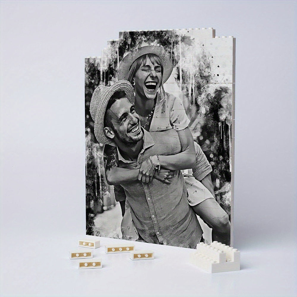 Custom Photo Puzzle with Your Own Picture - Building Blocks Birthday