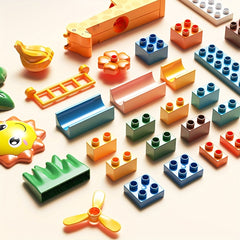 99pcs Large Particle Building Blocks Slide Toy DIY Brick Track Creative Set