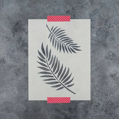 Large Reusable Palm Leaves Wall Stencil - Home Painting Decor