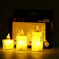 3pcs LED Electronic Candles Mini Candle Light Christmas Decoration Candle