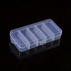 Rectangular Storage Box PP Plastic Transparent Box 5 Grid