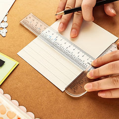 6-Inch T-Shape Acrylic Transparent Ruler - Crafting, Scrapbooking, Drafting