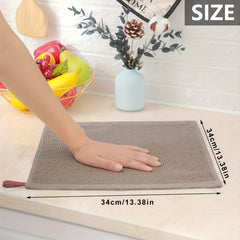6pcs Waffle Washcloth Dish Towels Absorbent Quick Drying Small Square Towel