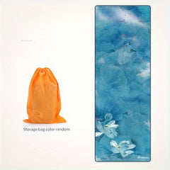 Non-Slip Flower Pattern Yoga Mat Towel Thin Breathable Absorbent Blanket