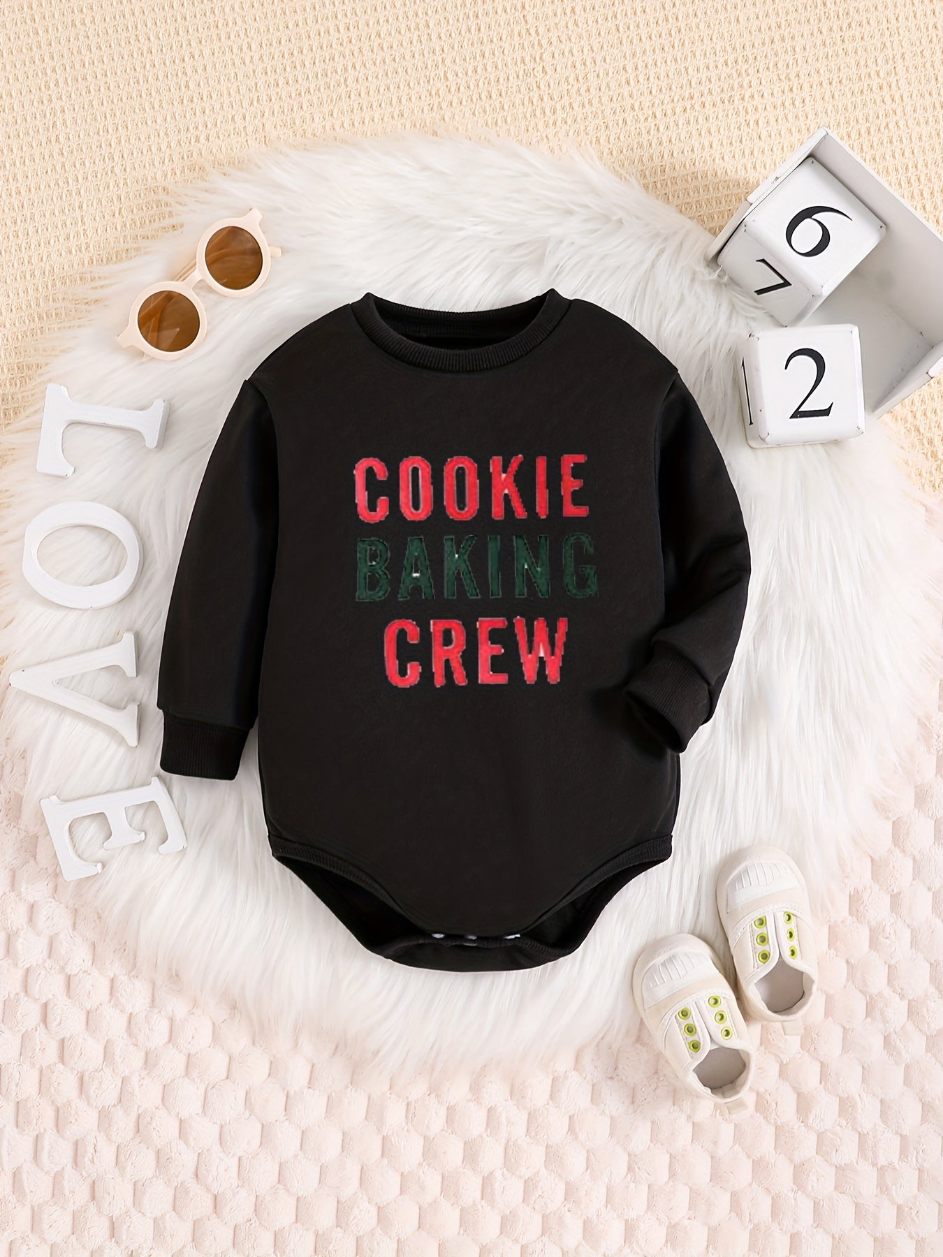 Baby Girl COOKIE BAKING CREW Onesie Romper Long Sleeve Bodysuit