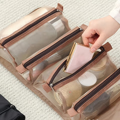 Detachable Cosmetic Bag Large Capacity Four in one Functional And Portable