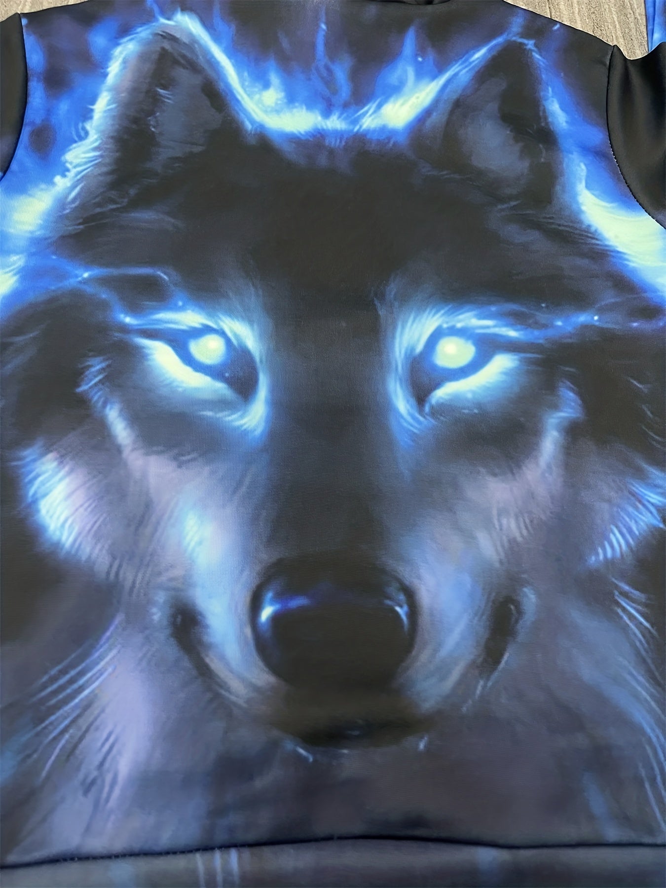Boy's Wolf Graphic Hoodie Casual 3D Print Hooded Sweatshirt