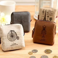 Zero Wallet Coin Bag Small Canvas Change Bag Creative Design