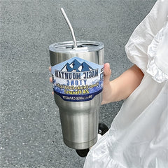 30oz Stainless Steel Vacuum Insulated Tumbler With Lid And Straw