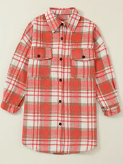 Plaid Print Button Up Loose Fit Shirt