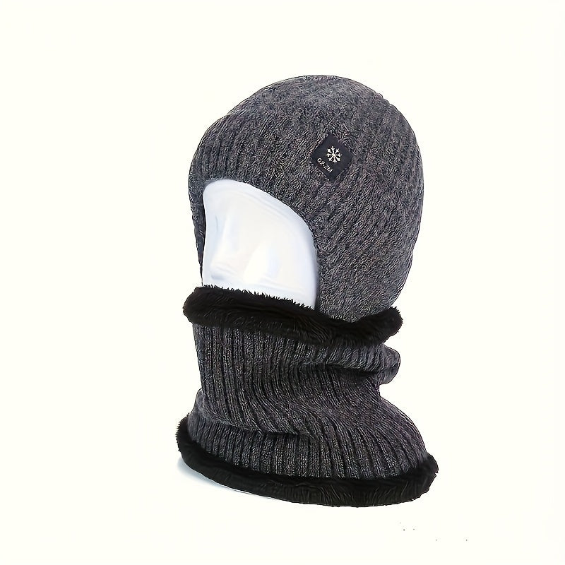 Winter Beanie & Scarf Set Knitted Hat For Men And Women