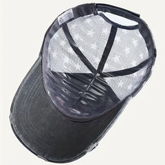 Breathable Mesh Cap Mens Peaked Cap Letter Embroidery Baseball Cap