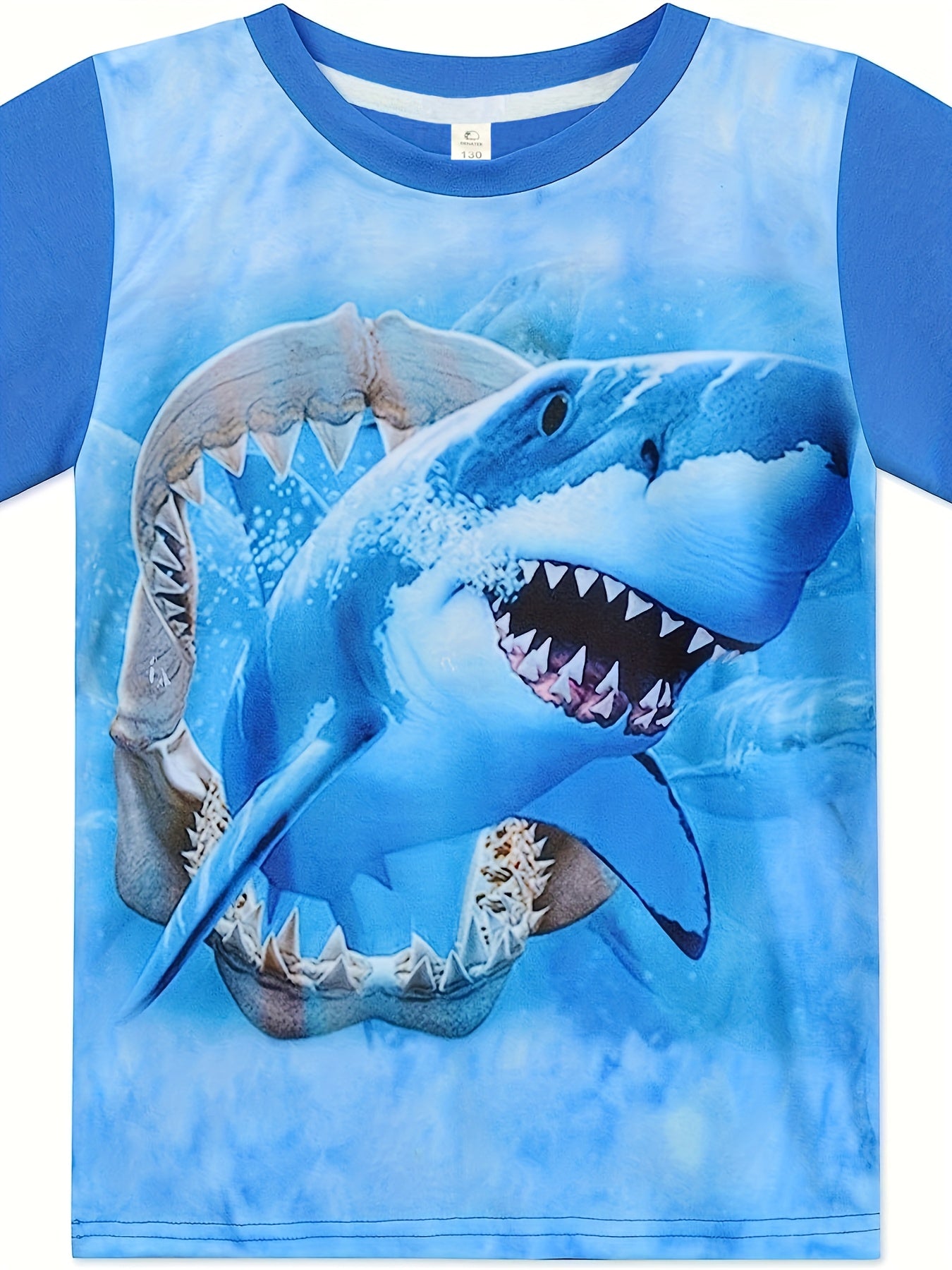 Boys' Shark Graphic T Shirt Active Stretch Short Sleeve Tee