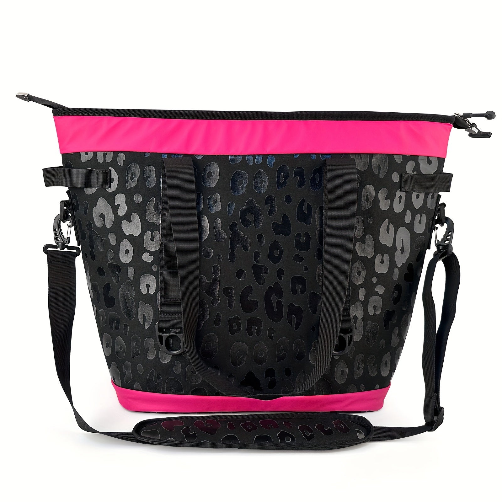 Leopard Print Ice Bag Large Capacity Crossbody Insulation Bag