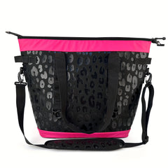 Leopard Print Ice Bag Large Capacity Crossbody Insulation Bag