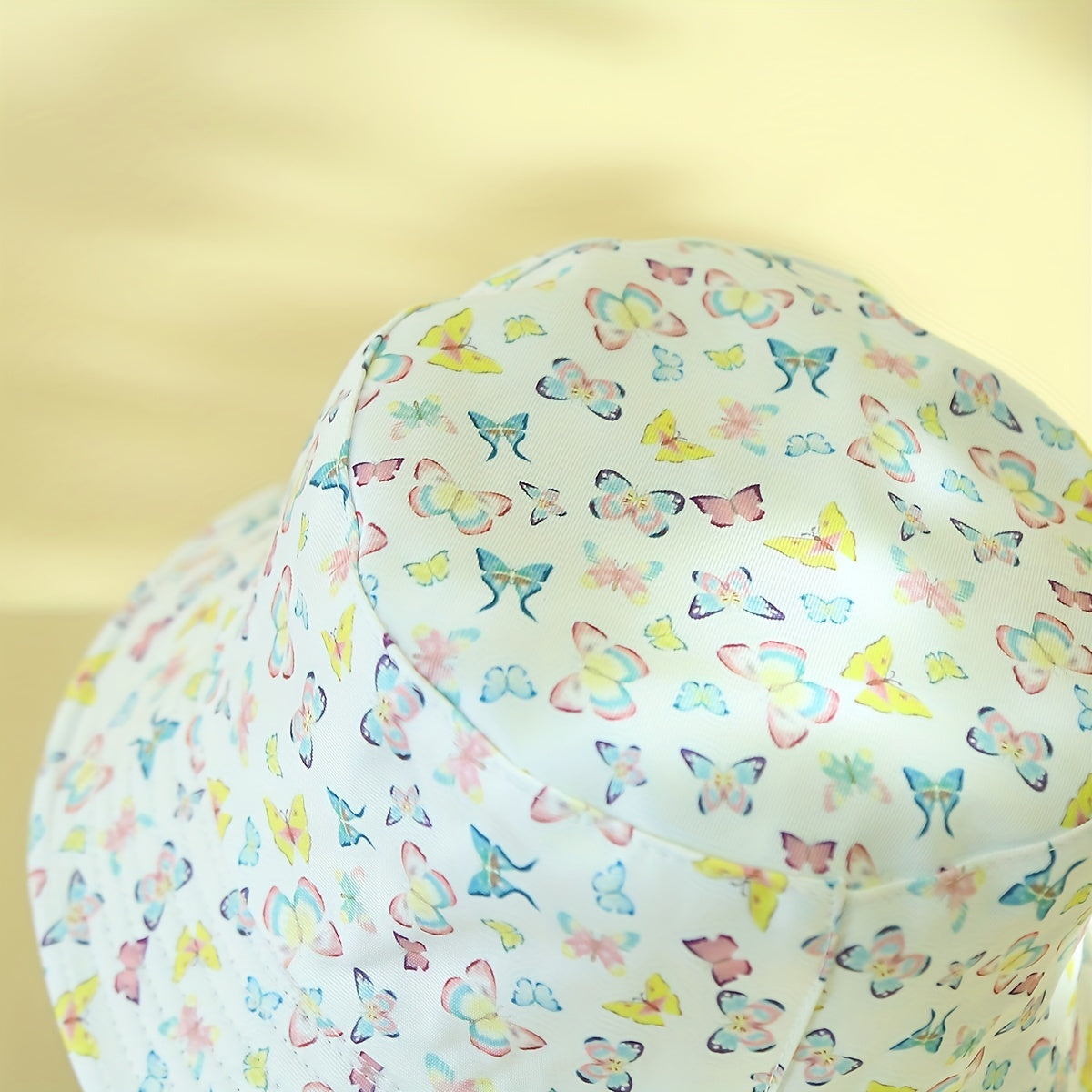 Colorful Butterfly Bucket Hat Reversible Fisherman Cap Women Sun Shade Beach Sun