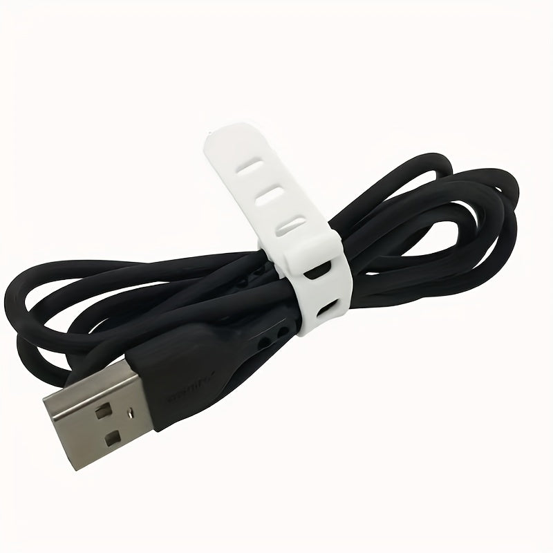 5pcs Silicone Cable Strap Data Cable Storage and Management
