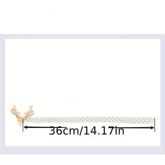 Nordic Style Faux Pearl Curtain Holdback Metal Spring Curtain Tie