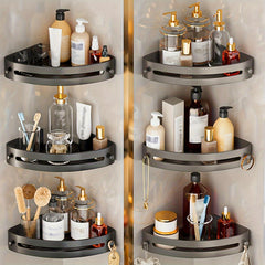 Plastic Storage Rack for Kitchen Bathroom Toilet Wall Mounted Triangle Shelves