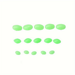 100pcs Luminous Oval Shaped Fishing Beads Soft For Rigs Making