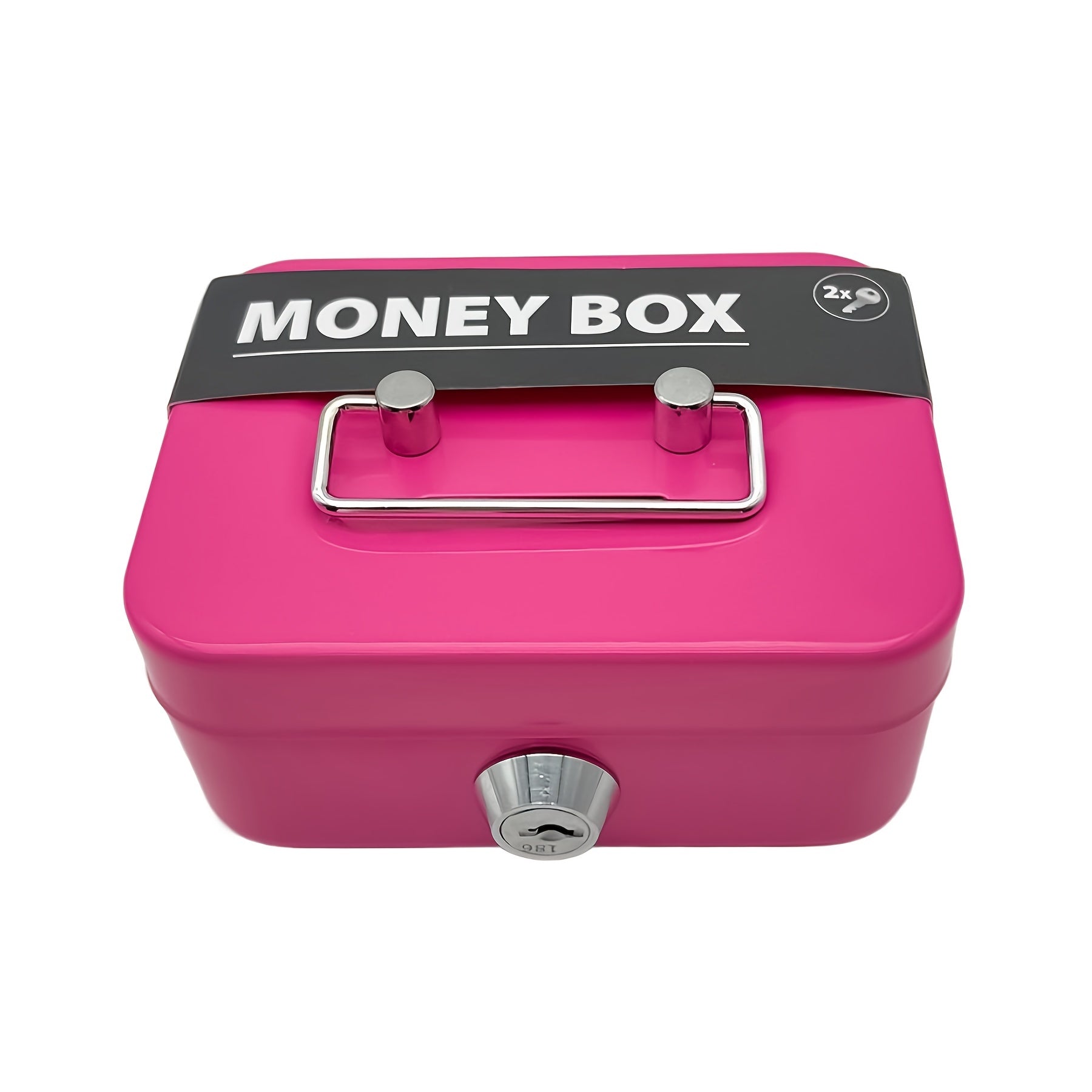 Metal Money Storage Box Locking Lid Keys Valuable Items Storage Bag