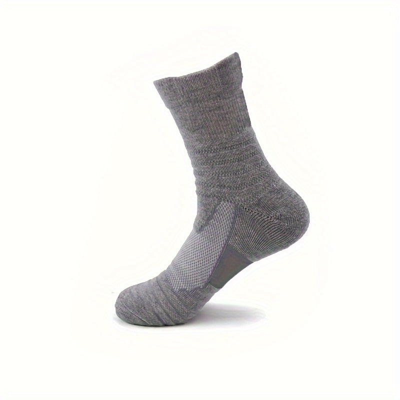 3 Pairs Outdoor Cotton Socks for Running Basketball Thickened Sports Socks