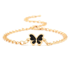 Butterfly Pendant Chain Bracelet Adjustable Minimalist Jewelry for Women