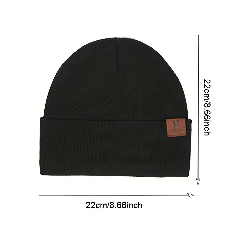 Cuffed Men's Warm Knitted Pullover Hat - Casual Style