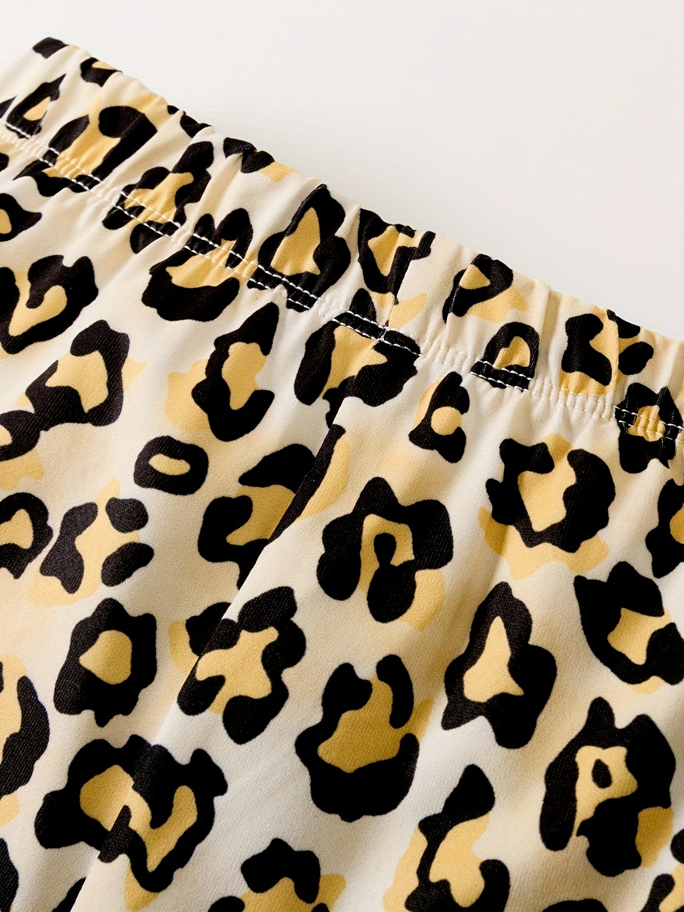 Leopard Print Casual Bell Bottom Pants