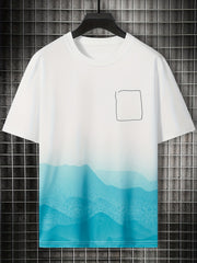 Desert Pattern Men's Casual Round Neck T-shirt
