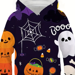 Halloween Pumpkin 3D Print Hoodie for Teens