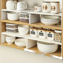 Retractable Kitchen Rack Countertop Cabinet Divider Layered Rack