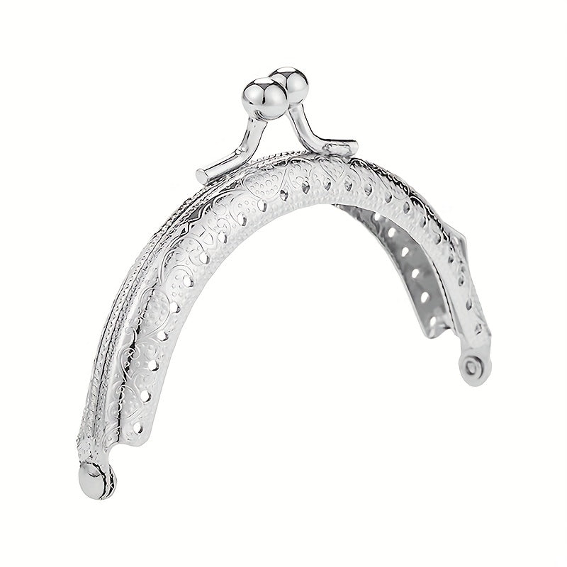 10pcs Silver Purse Making Supplies with Metal Frame Vintage Flower Purse Handle
