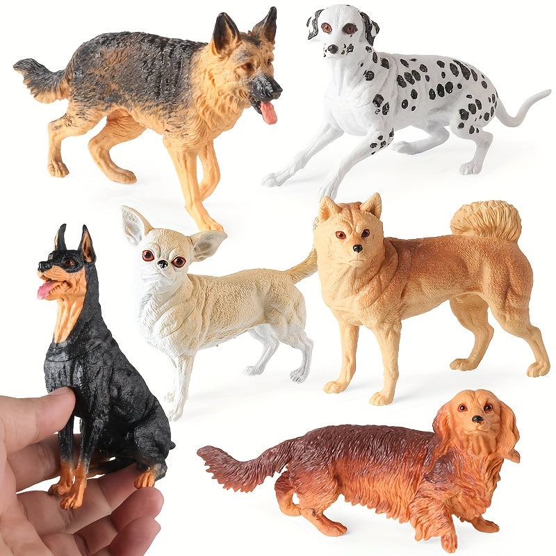 Realistic Dog Breed Action Figures PVC Material Ideal Gift for Youngsters